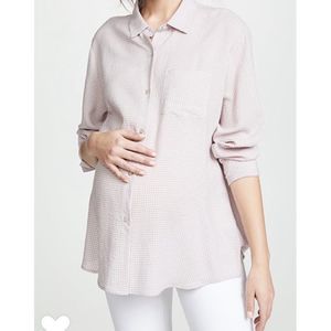 Hatch Maternity gingham button down shirt